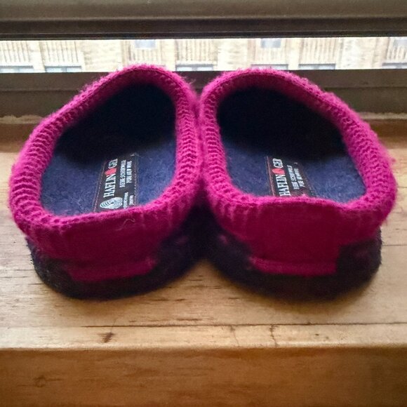 Haflinger Cathy Wool Slippers Womens Navy Kardinal (Fuschia) Size 36 - Picture 5 of 8